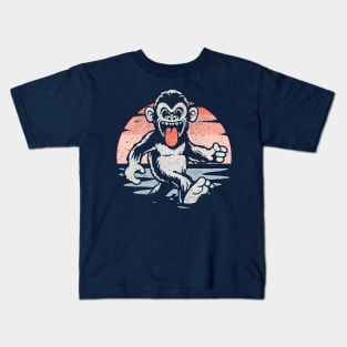 Bigfoot Beach Sunset Kids T-Shirt